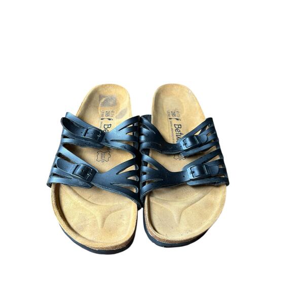 Betula Birkenstock Granada Black Strappy Slip On Adjustable Sandal - W10/M8 - Picture 4 of 10